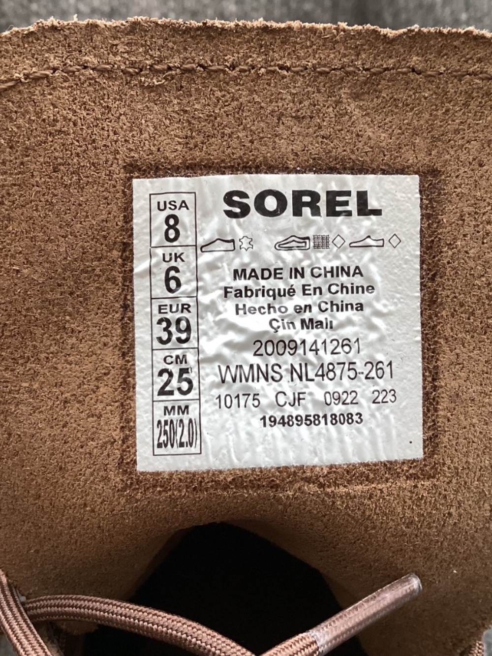 SOREL Hi-Line Waterproof Lace-Up Boot, size 8 - Picture 8 of 9
